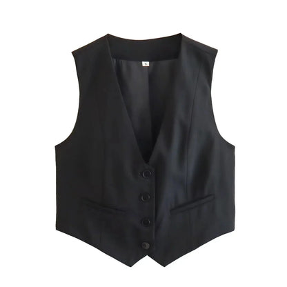 Viccy™ | Cropped Gilet Top