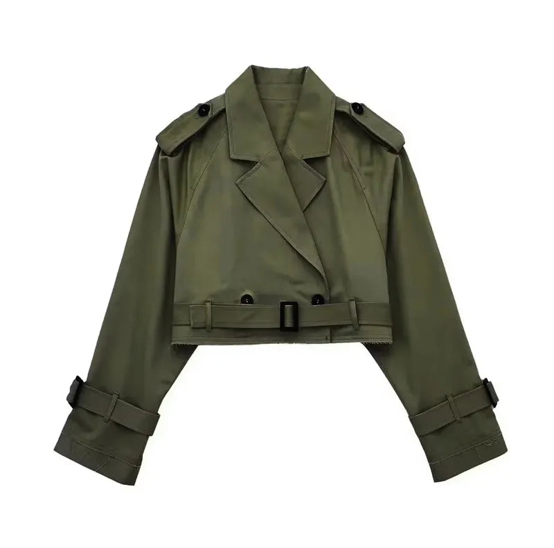 City Sleek™ | Cropped Trenchcoat