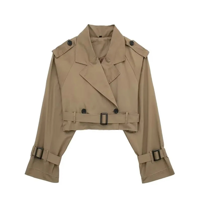 City Sleek™ | Cropped Trenchcoat