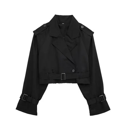 City Sleek™ | Cropped Trenchcoat