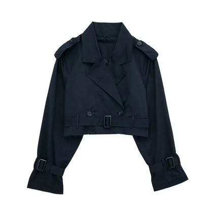 City Sleek™ | Cropped Trenchcoat