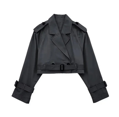 City Sleek™ | Cropped Trenchcoat